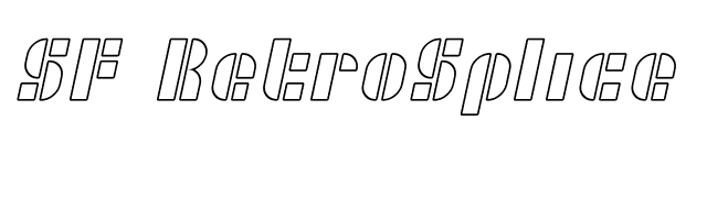 SF RetroSplice Outline font preview