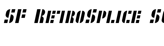 SF RetroSplice SC font preview