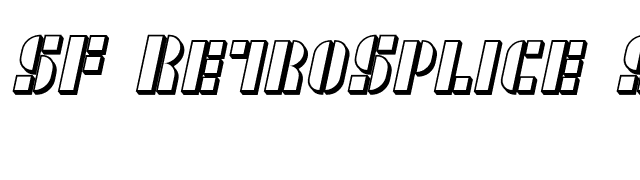 SF RetroSplice SC Shaded font preview