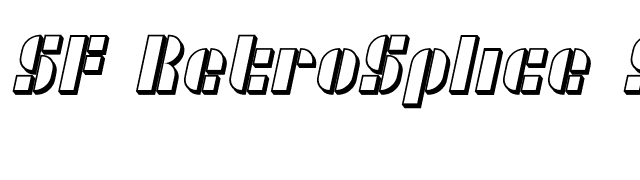 SF RetroSplice Shaded font preview