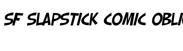 SF Slapstick Comic Oblique font preview