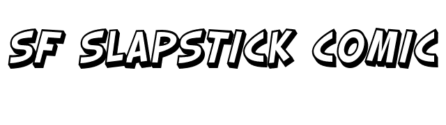 SF Slapstick Comic Shaded Oblique font preview