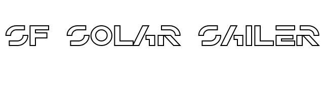 SF Solar Sailer Outline font preview