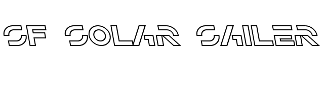 SF Solar Sailer Outline Italic font preview