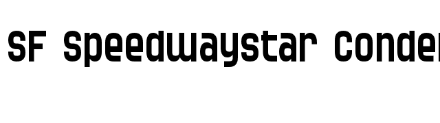 SF Speedwaystar Condensed font preview