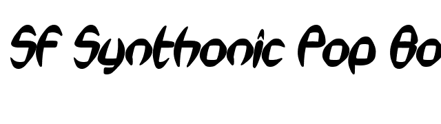 SF Synthonic Pop Bold Oblique font preview