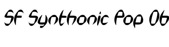 SF Synthonic Pop Oblique font preview