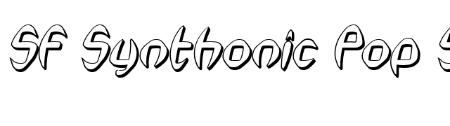 SF Synthonic Pop Shaded Oblique font preview