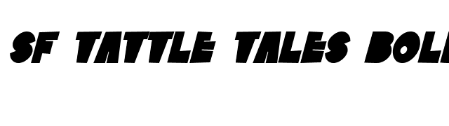 SF Tattle Tales Bold Italic font preview