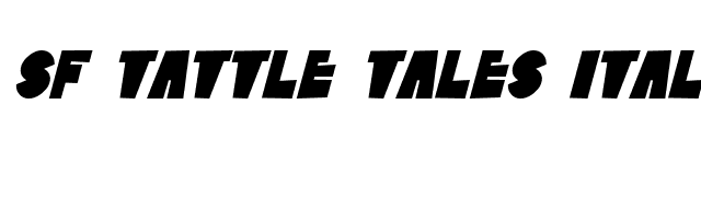 SF Tattle Tales Italic font preview