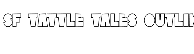 SF Tattle Tales Outline font preview