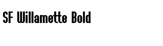 SF Willamette Bold font preview