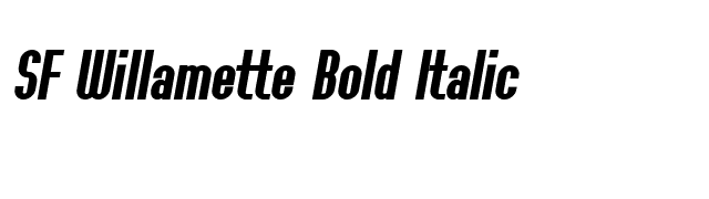 SF Willamette Bold Italic font preview