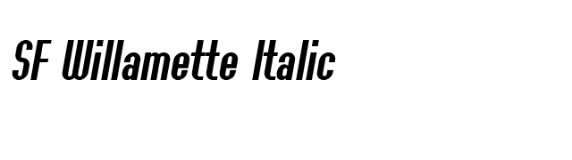 SF Willamette Italic font preview