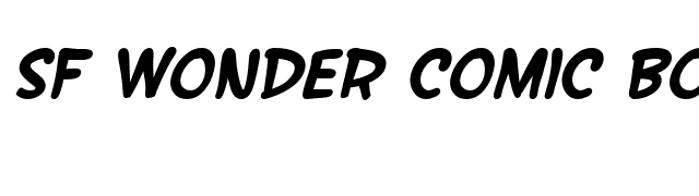 SF Wonder Comic Bold Italic font preview