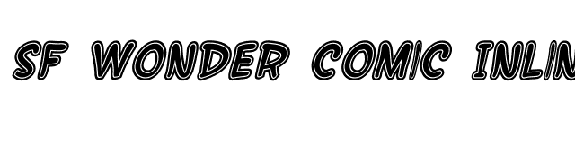 SF Wonder Comic Inline Italic font preview