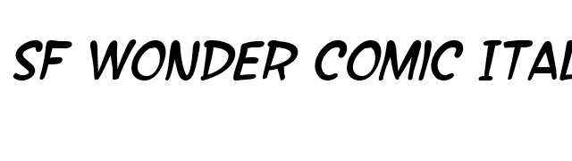 SF Wonder Comic Italic font preview