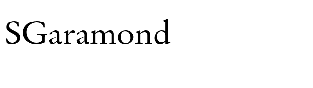 SGaramond font preview