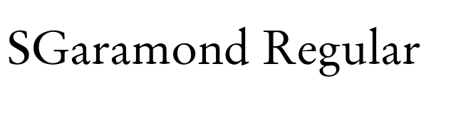 SGaramond Regular font preview