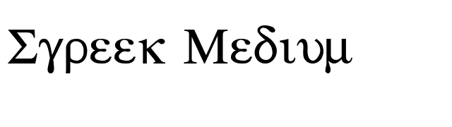 Sgreek Medium font preview