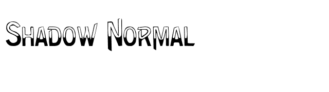 Shadow Normal font preview