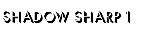 Shadow Sharp 1 font preview