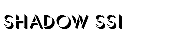 Shadow SSi font preview