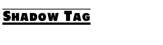 Shadow Tag font preview