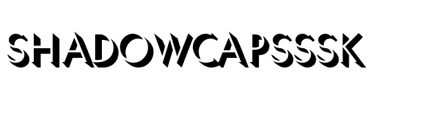 ShadowCapsSSK font preview