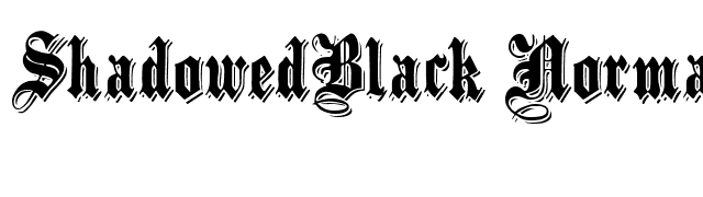 ShadowedBlack Normal font preview