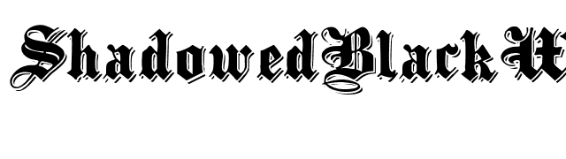 ShadowedBlackWide Normal font preview