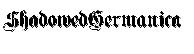 ShadowedGermanica font preview