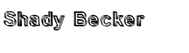 Shady Becker font preview