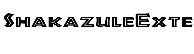 ShakazuleExtended font preview