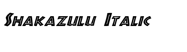 Shakazulu Italic font preview