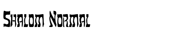 Shalom Normal font preview