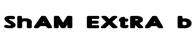 Sham Extra Bold font preview