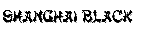 Shanghai Black font preview