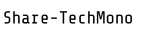 Share-TechMono font preview