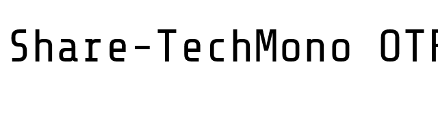 Share-TechMono OTF font preview