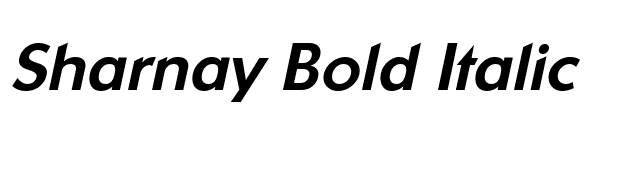 Sharnay Bold Italic font preview