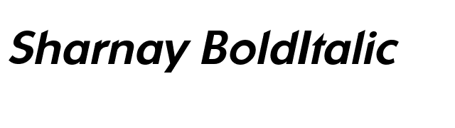 Sharnay BoldItalic font preview