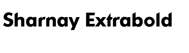 Sharnay Extrabold font preview