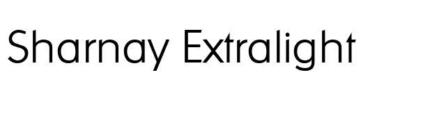 Sharnay Extralight font preview