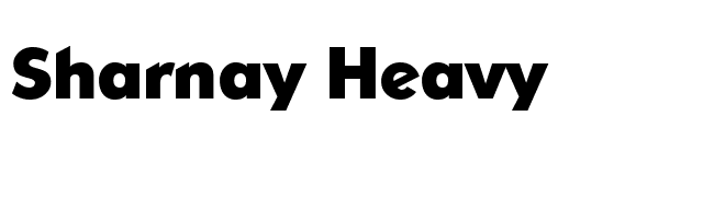 Sharnay Heavy font preview