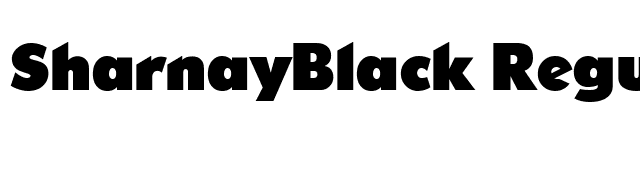 SharnayBlack Regular font preview