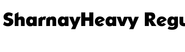 SharnayHeavy Regular font preview