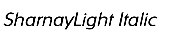 SharnayLight Italic font preview