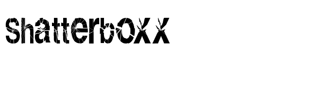 Shatterboxx font preview