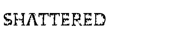 Shattered font preview